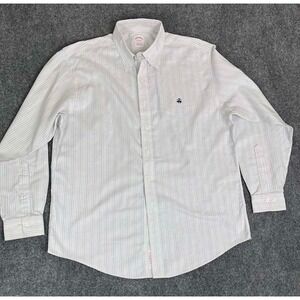 Brooks Brothers Shirt Mens Multicolor Striped Button Up Long Sleeve Size Large
